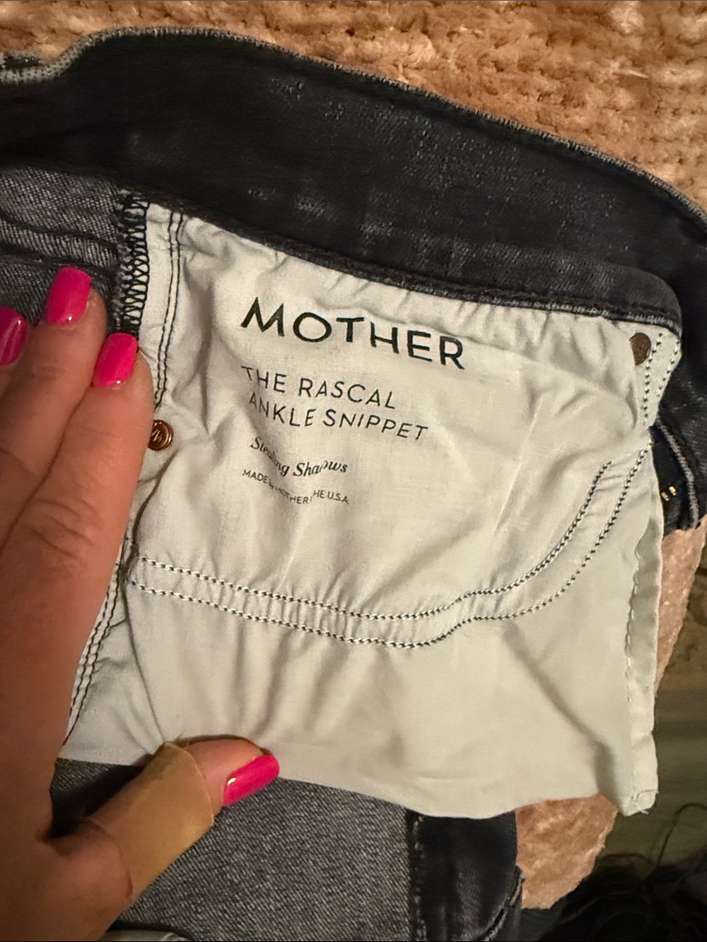 Mother Black Straight-Leg Jeans - Picture 6 of 6